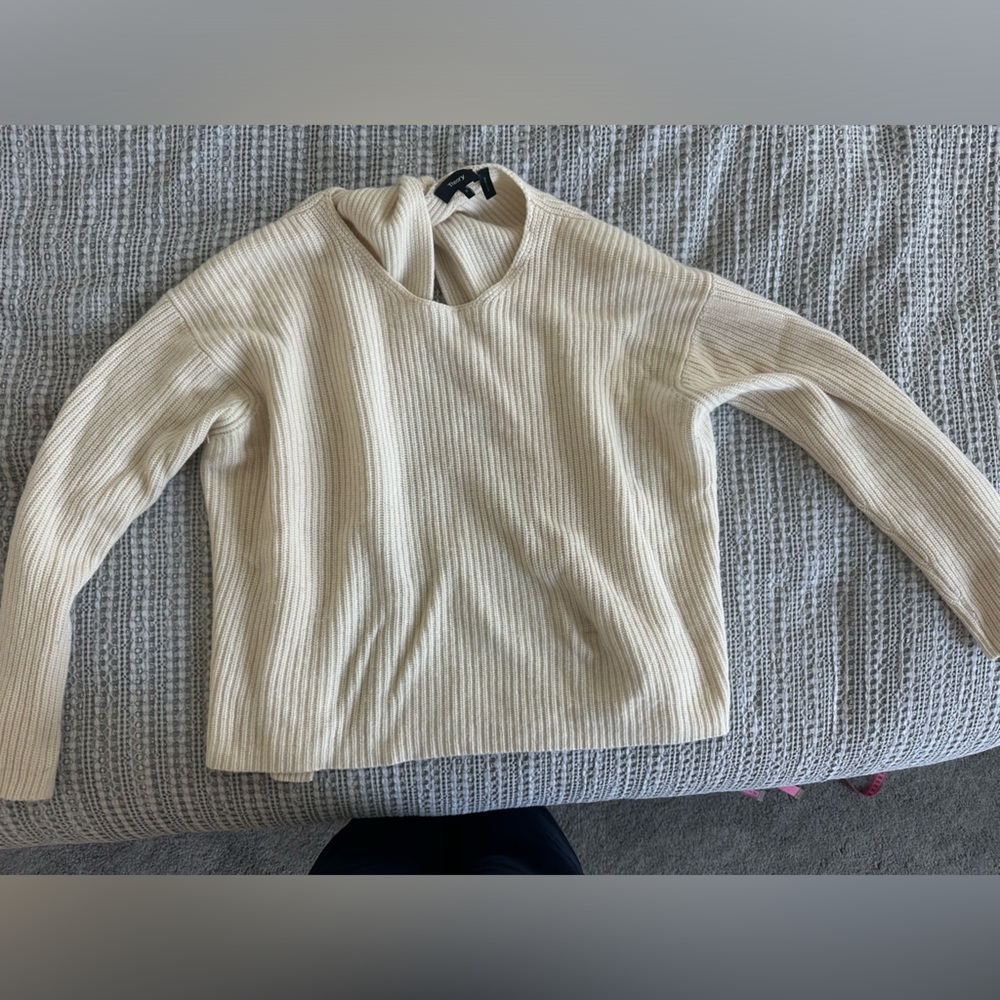 Theory Cashmere Open-Back Sweater